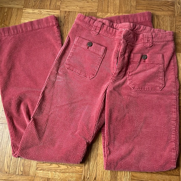 Free People Pink Corduroy Flare Pants - Picture 1 of 3